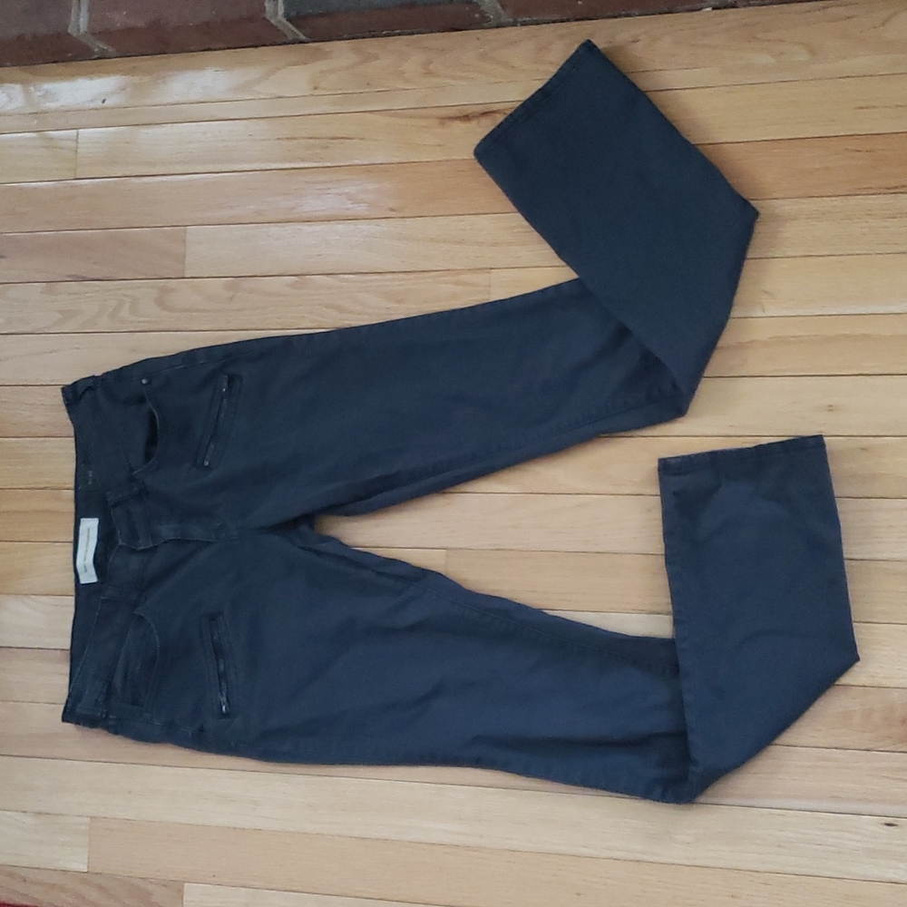 Anthropologie Pilcro and the Letter Press charcoal gray moto Cigarette jeans 26